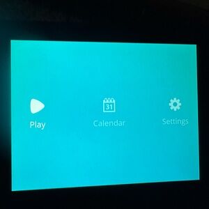 Smart Home Display with Blue Interface
